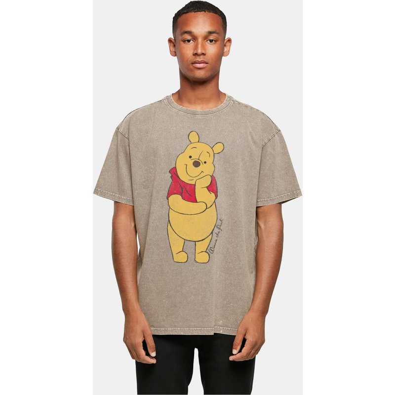 Absolute Cult Winnie The Pooh - Classic Acid Washed Oversized Tee