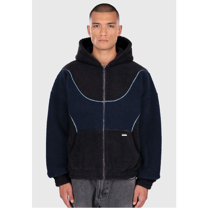 Dropsize WAVY TEDDY ZIP HOODIE