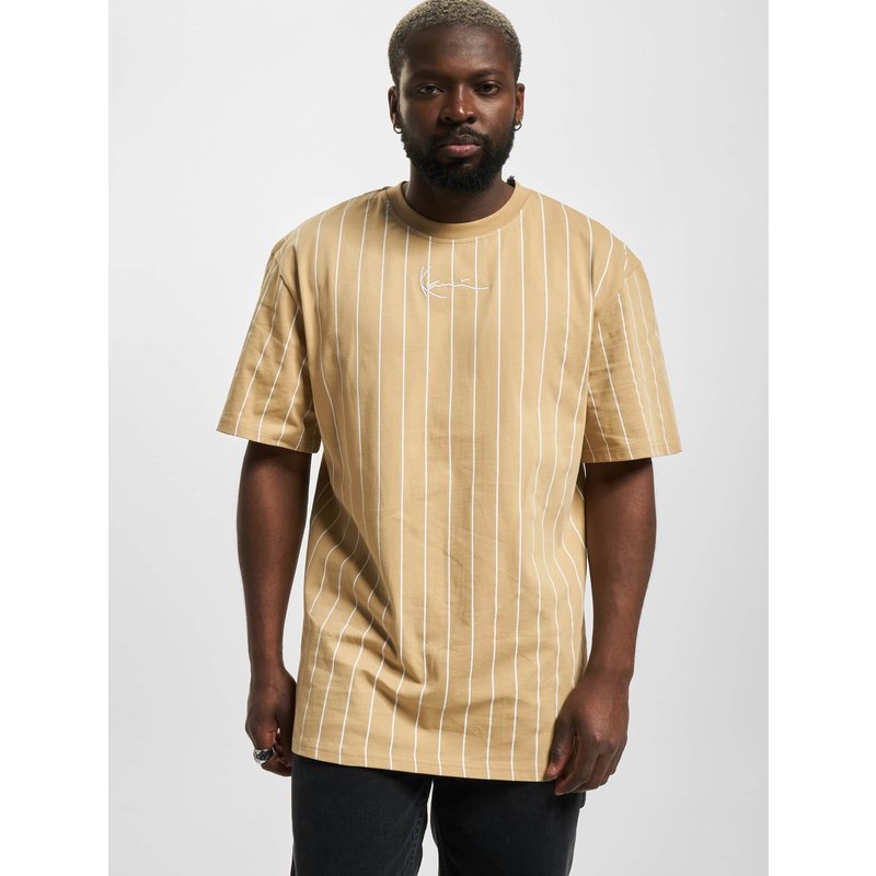 Karl Kani KM232-019-2 KK Small Signature Pinstripe Tee