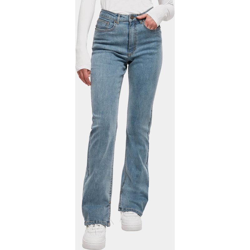 Urban Classics Ladies Highwaist Straight Slit Denim Pants