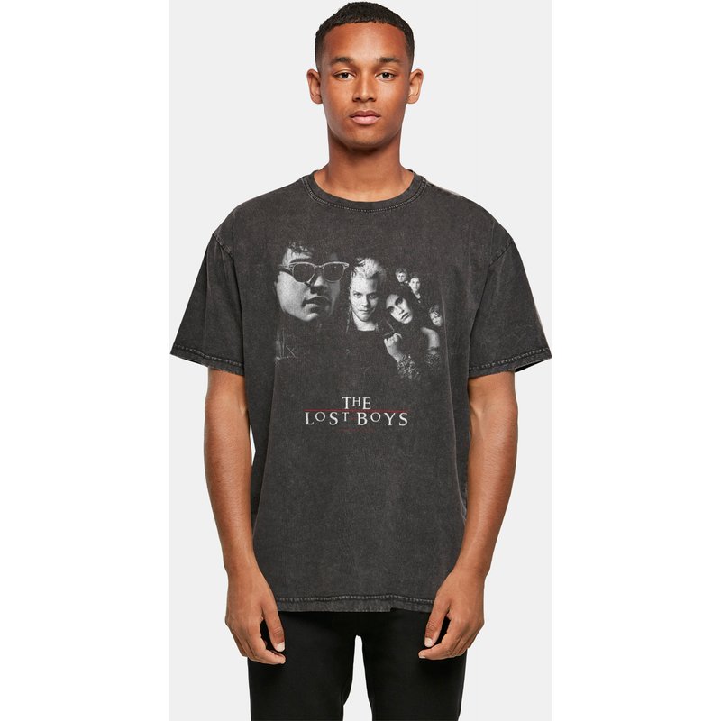 Absolute Cult The Lost Boys - Mono Poster Acid Washed Oversize Tee