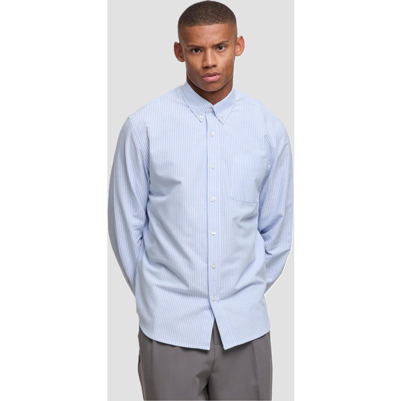 Urban Classics Striped Button Up Oxford Shirt