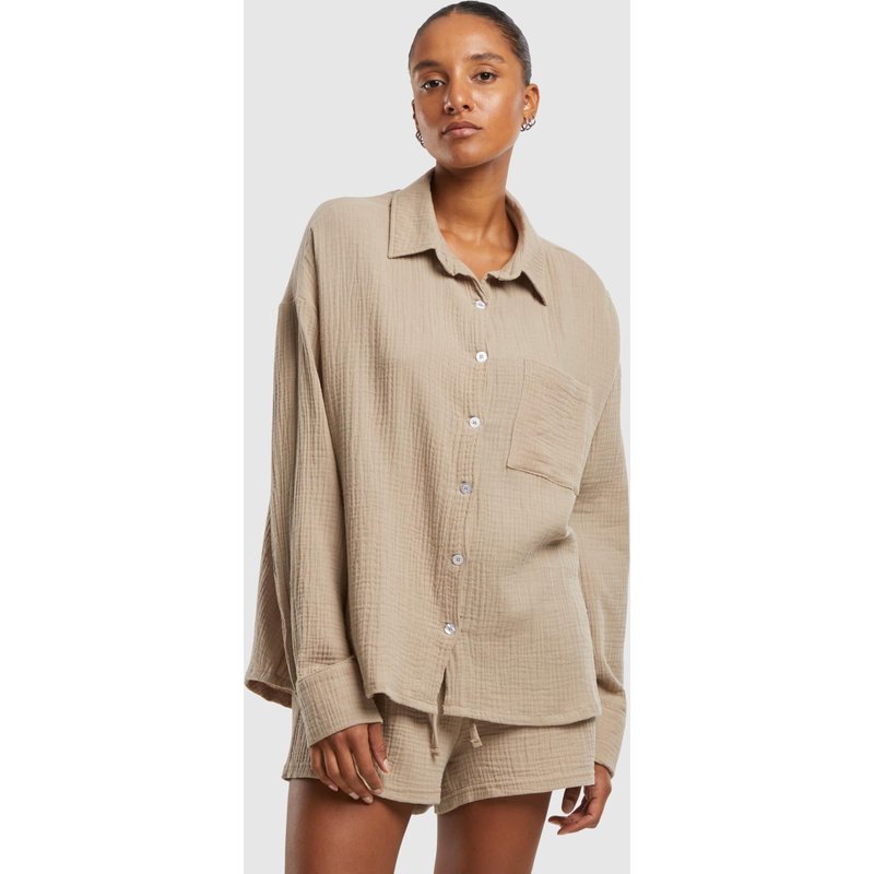 Urban Classics Ladies Oversized Musselin Blouse