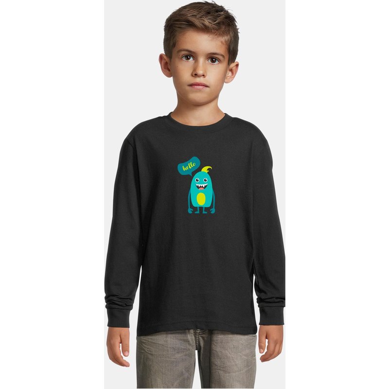 Merchcode Kids Monster Hello - Longsleeve