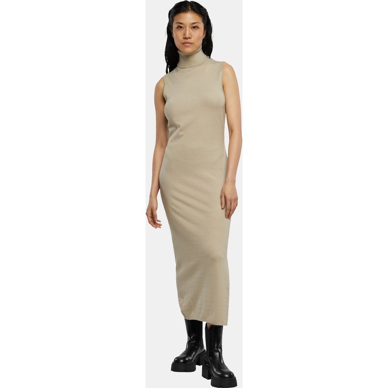 Urban Classics Ladies Knitted Eco Viscose Turtleneck Dress