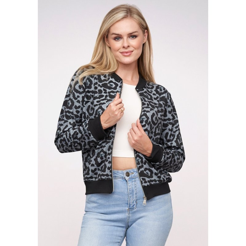 Cloud5ive Blouson Bomber-Jacket with leo print