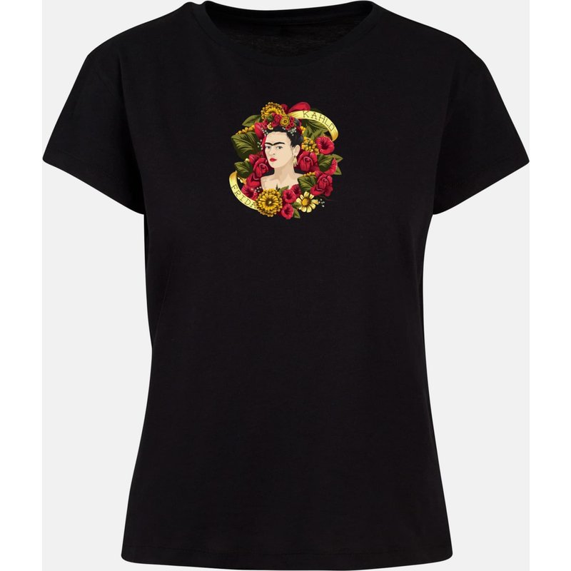 Merchcode POD Ladies Frida Kahlo - Much flowers Box Tee