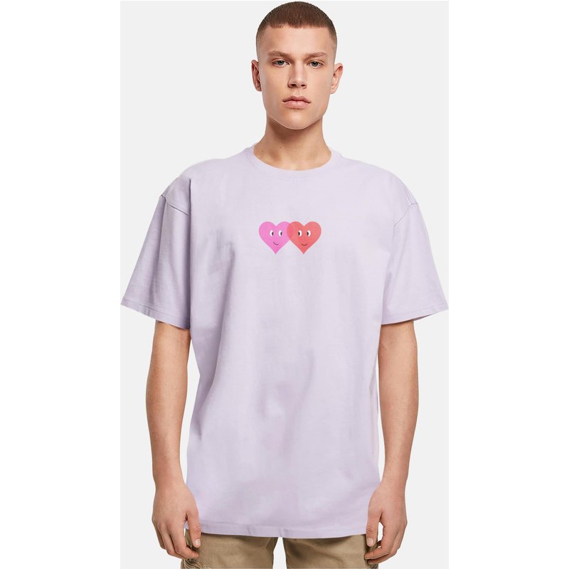 Merchcode Hugs & Love - Two Hearts Heavy Oversize Tee