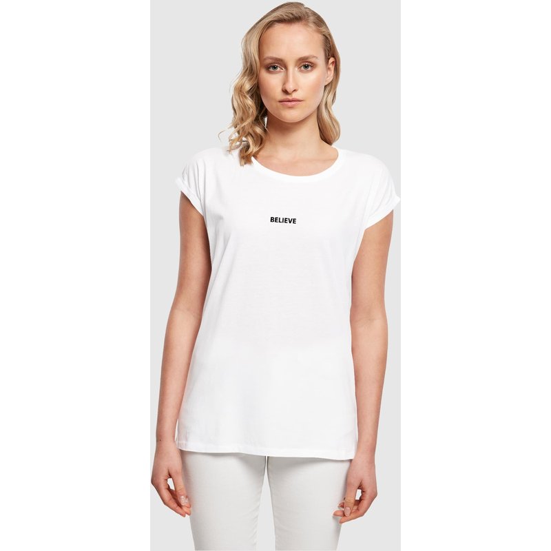 Merchcode Ladies Believe Front Extended Shoulder Tee