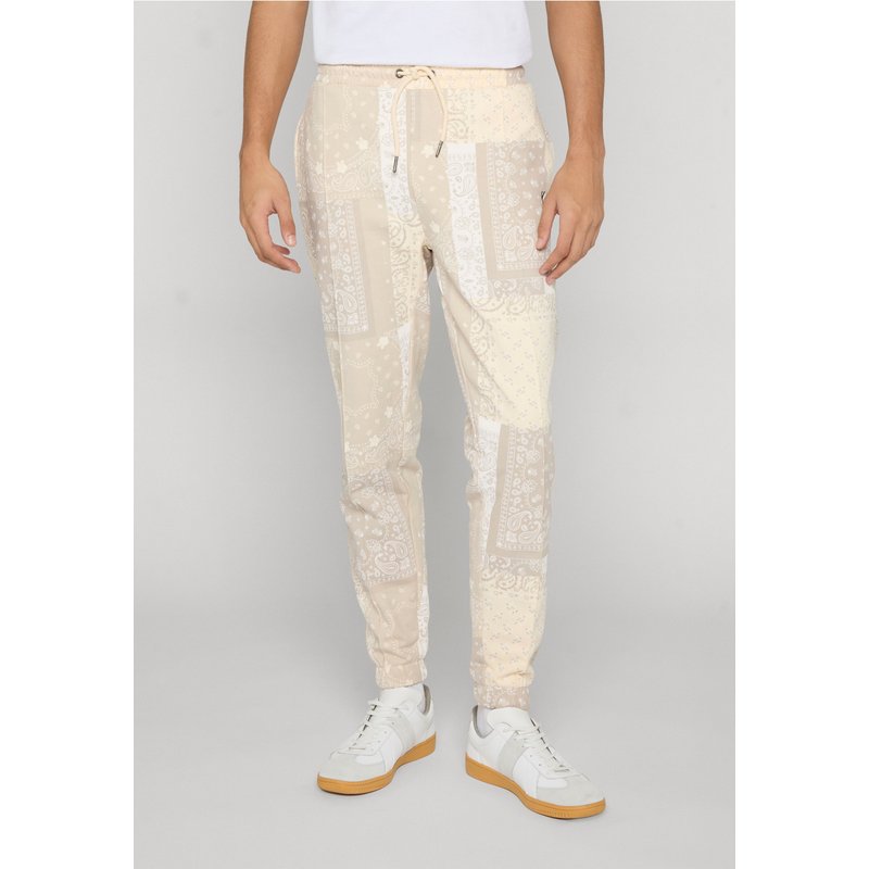 Karl Kani Small Signature Relaxed Fit Cuffed Sweatpants Paisley cream