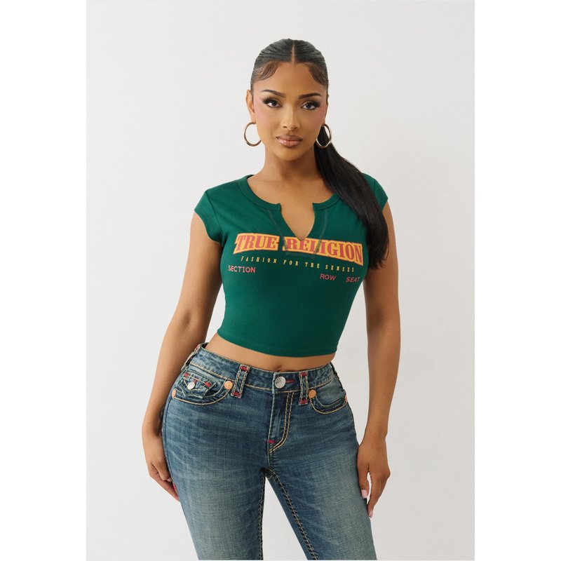 True Religion ANNIVERSARY TR RIBBED V NOTCH