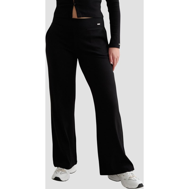AIMN Ease Ribbed Wide Pants