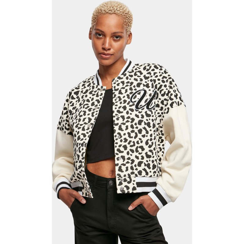 Urban Classics Ladies AOP Oversized College Sweat Jacket