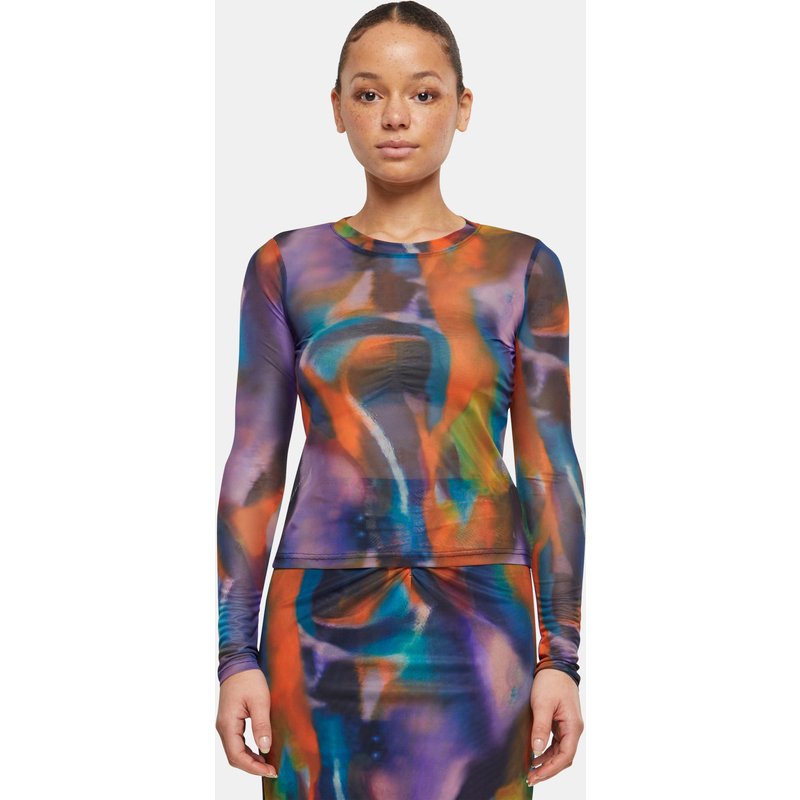 Urban Classics Ladies AOP Mesh Longsleeve
