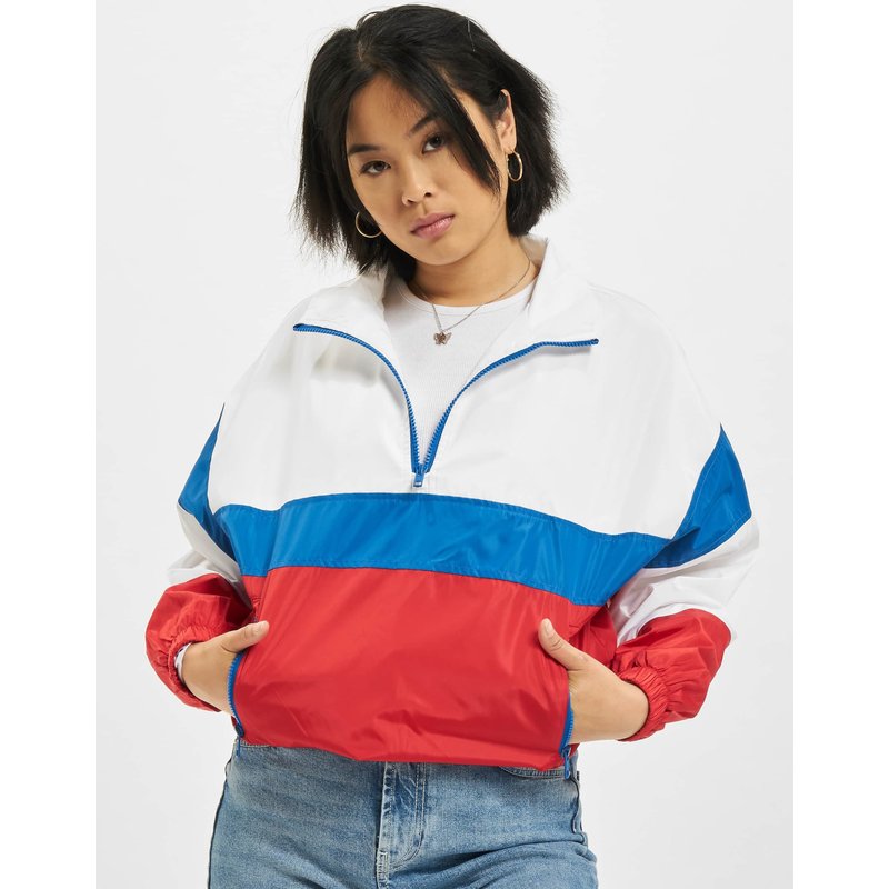 Urban Classics Ladies 3-Tone Stand Up Collar Pull Over Jacket