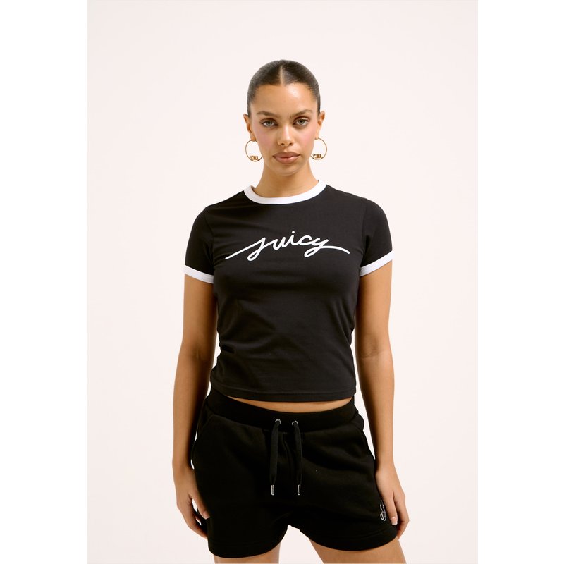 Juicy Couture SCRIPT JUICY RINGER T-SHIRT