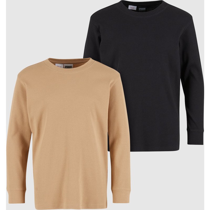 Urban Classics Boys Essentials Boxy Rib Longsleeve 2-Pack