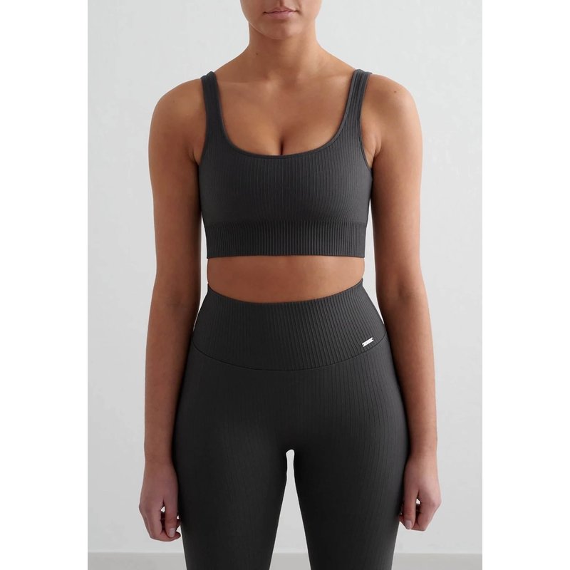 aimn High Support Ribbed Bra