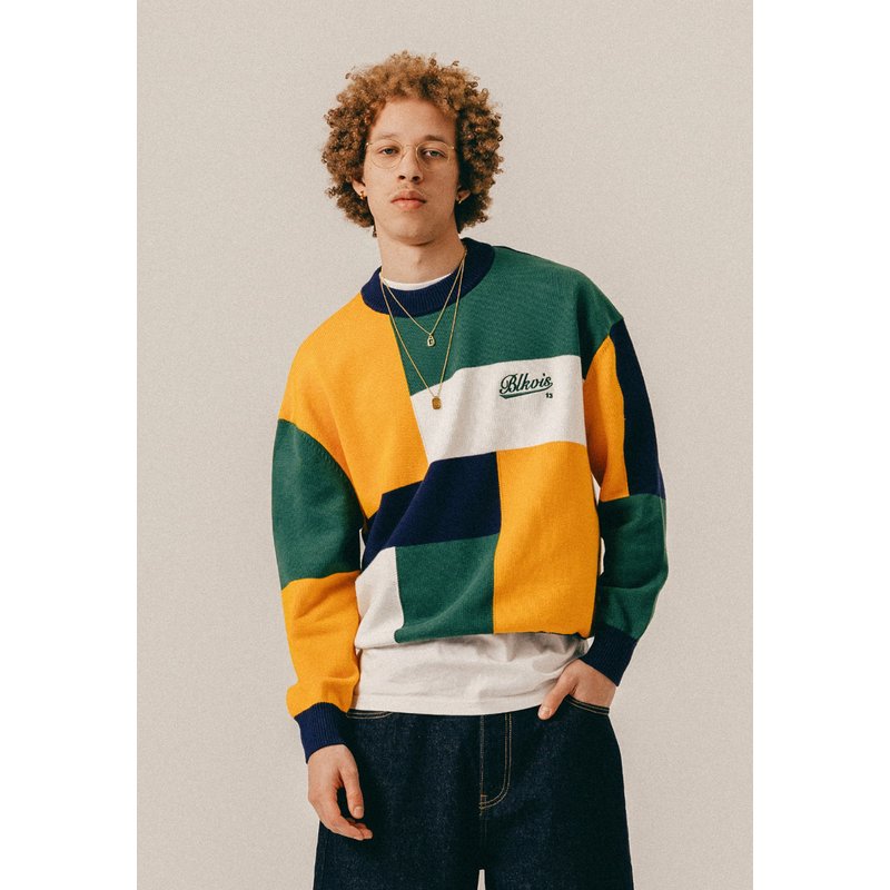 BLKVIS Patchwork Knitted Crewneck