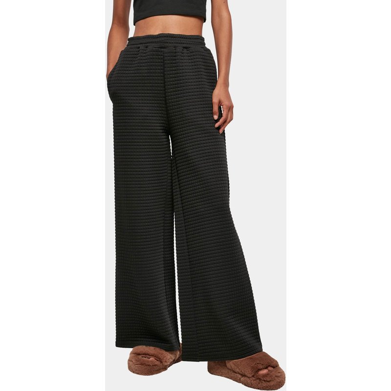Urban Classics Ladies Quilte Wide Leg Sweat Pants