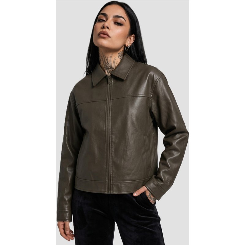 Karl Kani Og Pu Leather Boxy Jacket