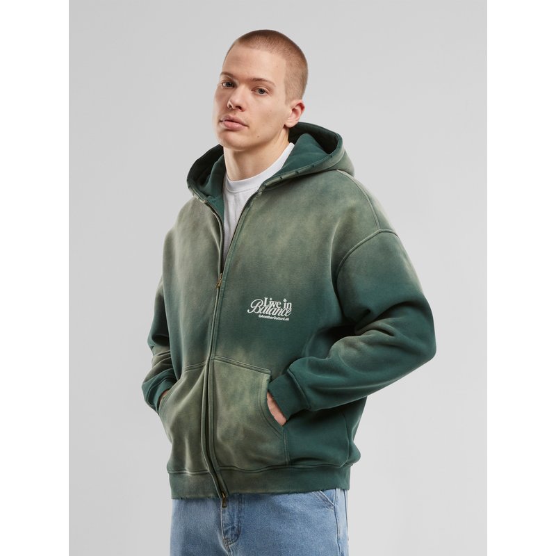 Another Cotton Lab Live in Balance Heavy Oversized Zip Hoodie