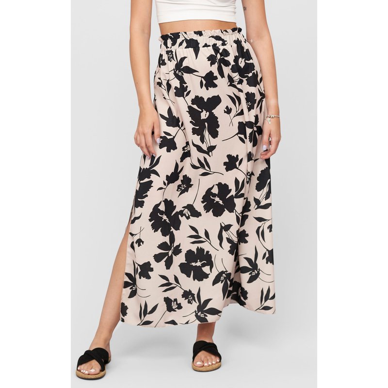 Cloud5ive Maxi Skirt with side slit and floral print