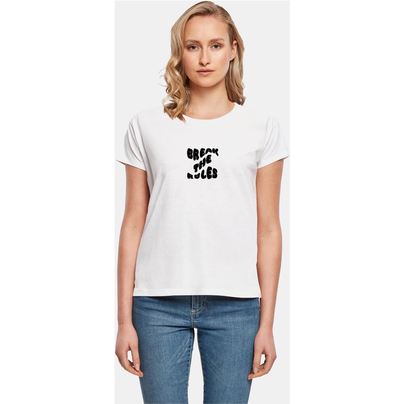 Merchcode POD Ladies Break The Rules Box Tee