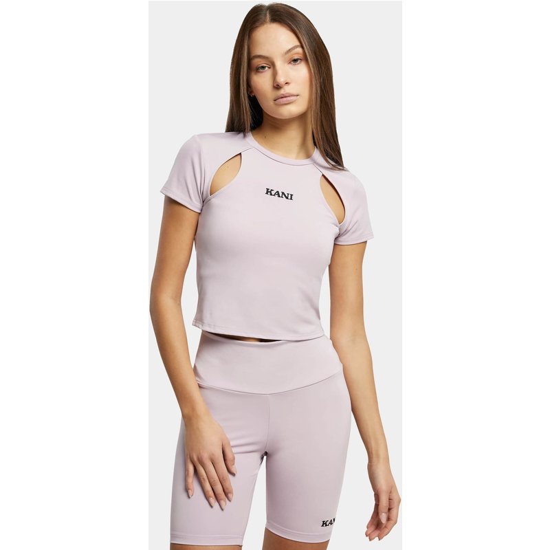 Karl Kani KW231-016-2 KK Small Retro Shiny Jersey Cut Out Tee light lavender