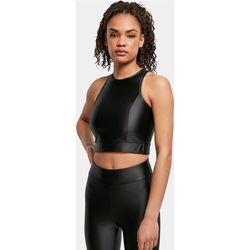 Urban Classics Ladies Cropped Shiny Top