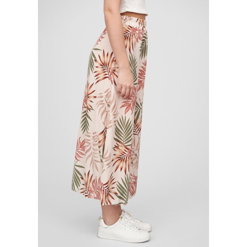 Cloud5ive Damen Longform Rock mit Allover Blätter Print