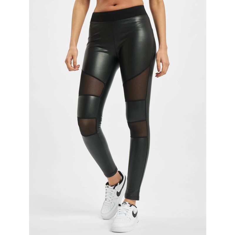 Urban Classics Ladies Tech Mesh Faux Leather Leggings
