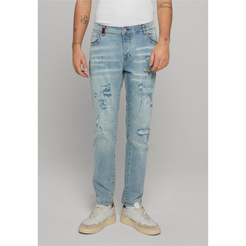 2Y Premium LEONARDO RIPPED SLIM FIT JEANS