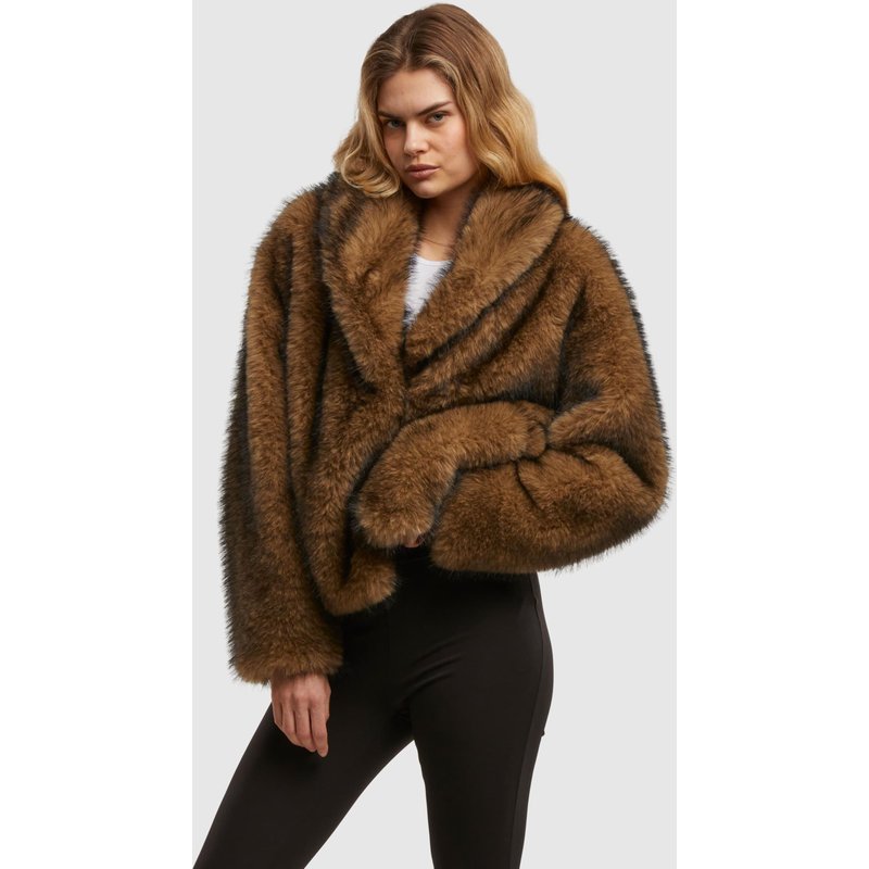 Urban Classics Ladies Short Faux Fur Jacket