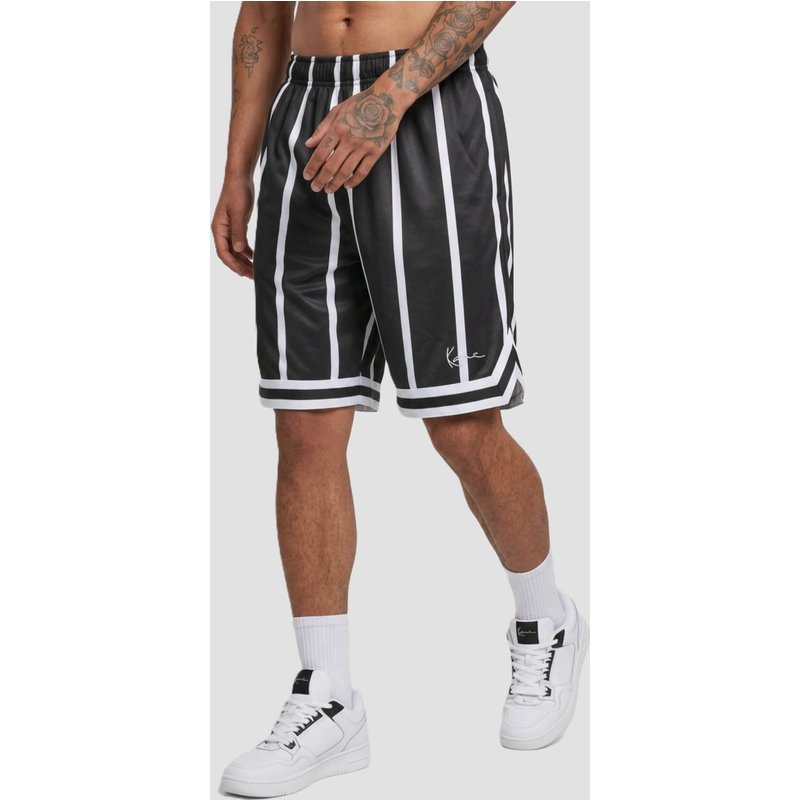 Karl Kani Small Signature Striped Mesh Short