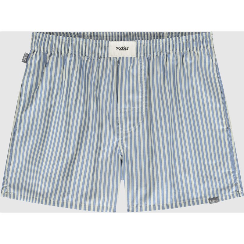Pockies Ice Blue Striped - Boyfriend Boxers