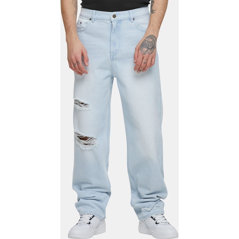 Karl Kani Small Signature Five Pocket Heavy Distressed Denim Jeans Baggy