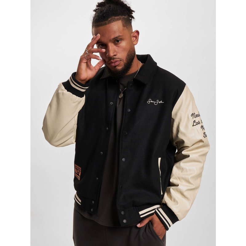 Sean John JM233-023-2 SJ Script Logo Retro Car College Jacket