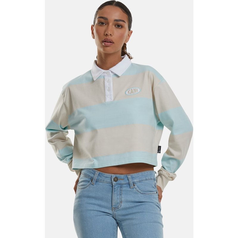 Karl Kani Woven Signature Crop Striped Rugby Longsleeve