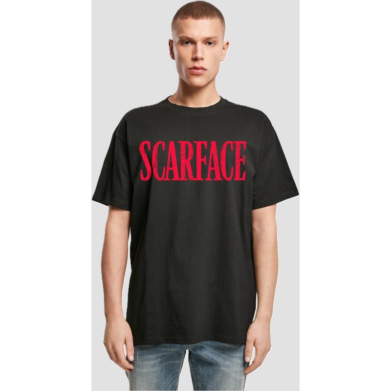 Merchcode Scarface Distressed Logo Oversize Tee