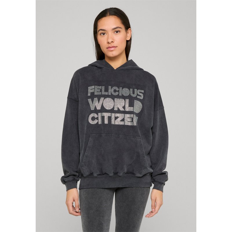 Felicious Vintage Hoodie Rhinestones