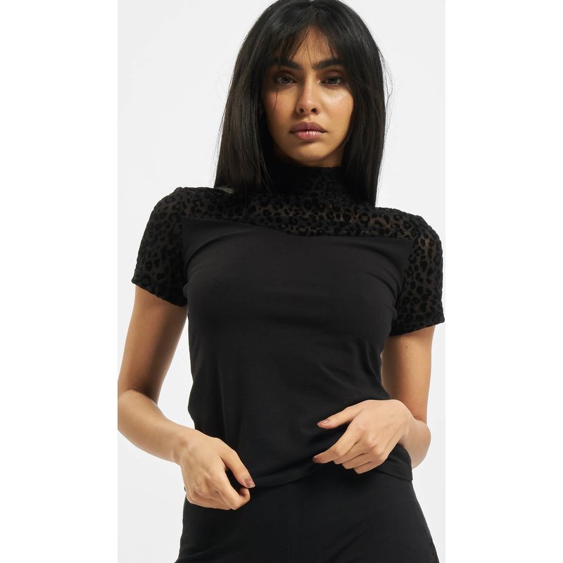Urban Classics Ladies Flock Lace Turtleneck Tee