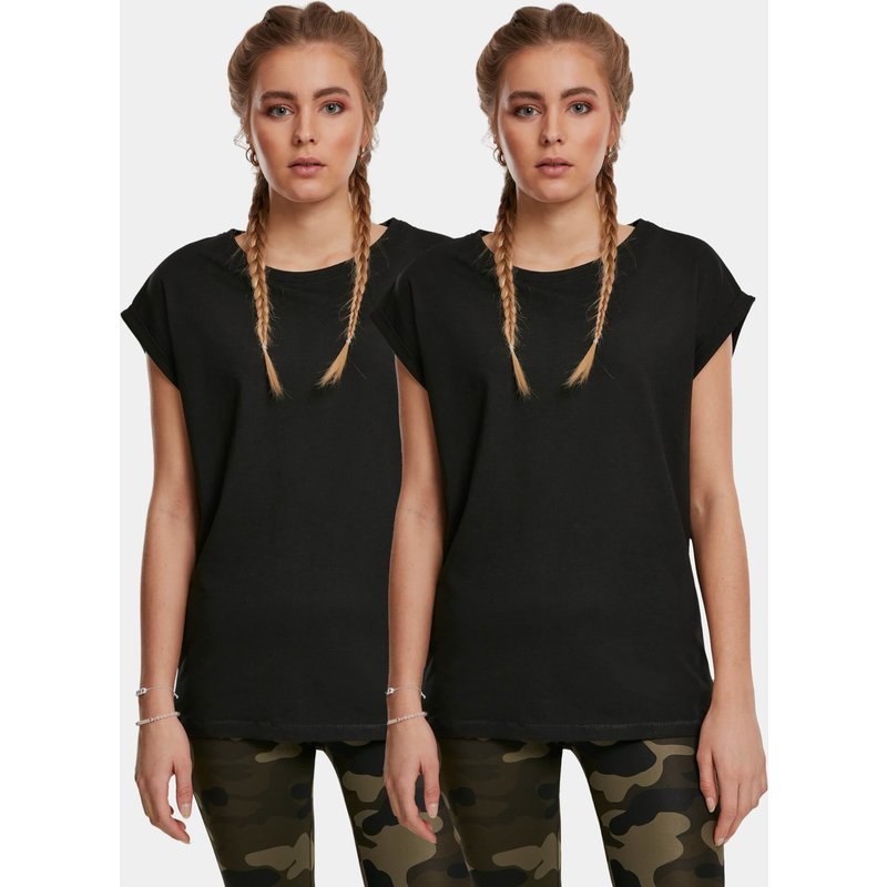 Urban Classics Ladies Extended Shoulder Tee 2-Pack