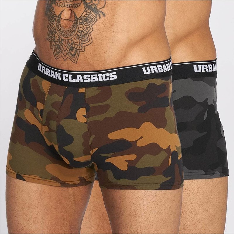 Urban Classics 2-Pack Camo Boxer Short