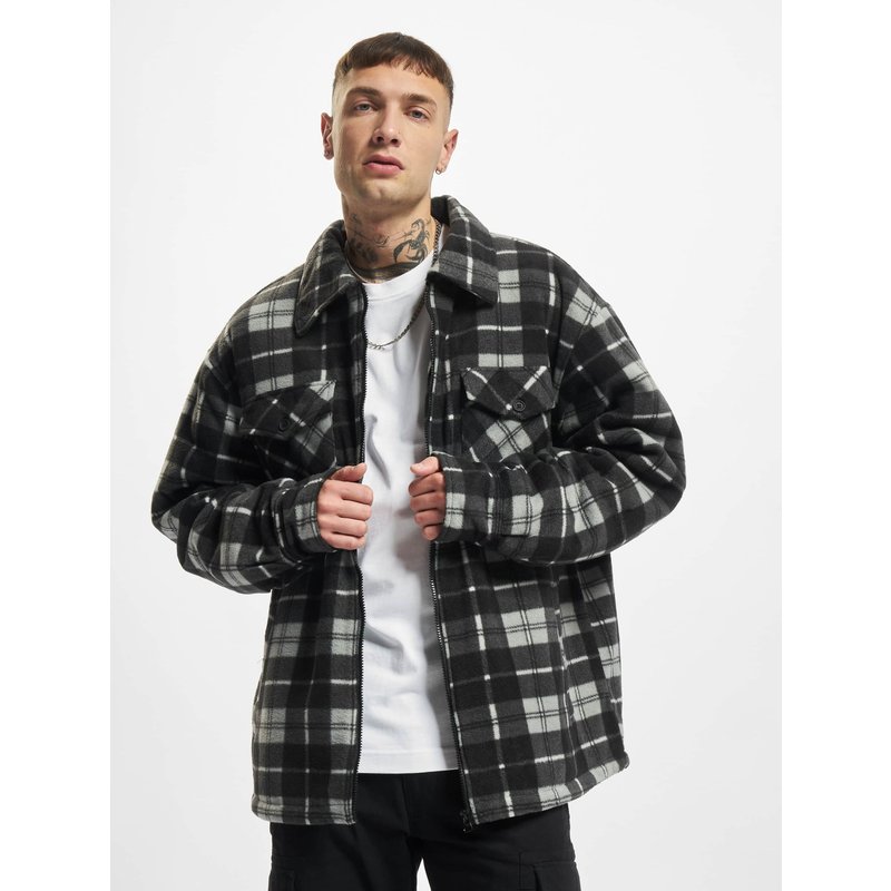 Urban Classics Plaid Teddy Lined Shirt Jacket