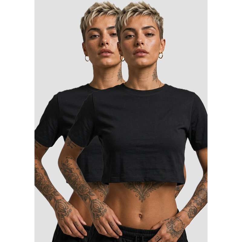 Urban Classics Ladies Cropped Tee 2-Pack