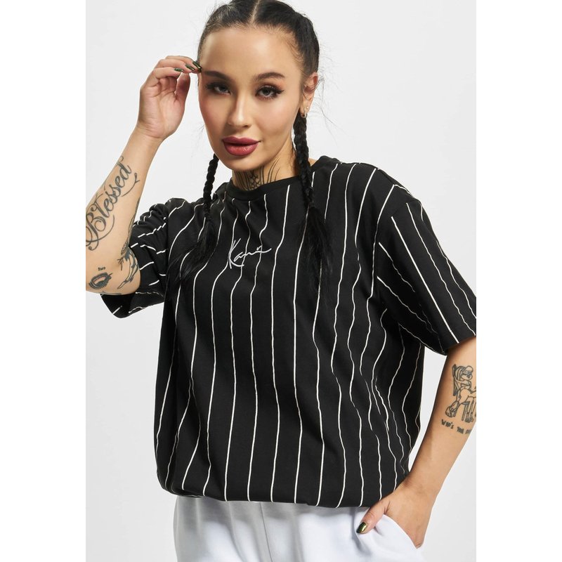 Karl Kani Small Signature Essential Pinstripe OS Tee