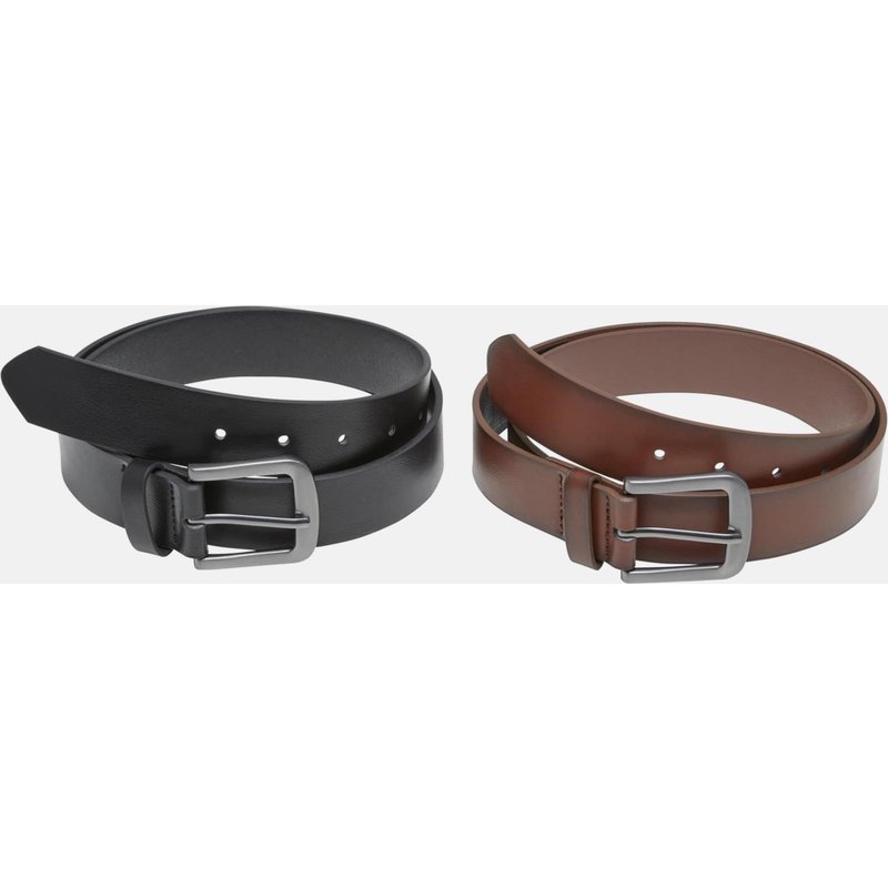 Urban Classics Easy Synthetic Leather Belt 2-Pack