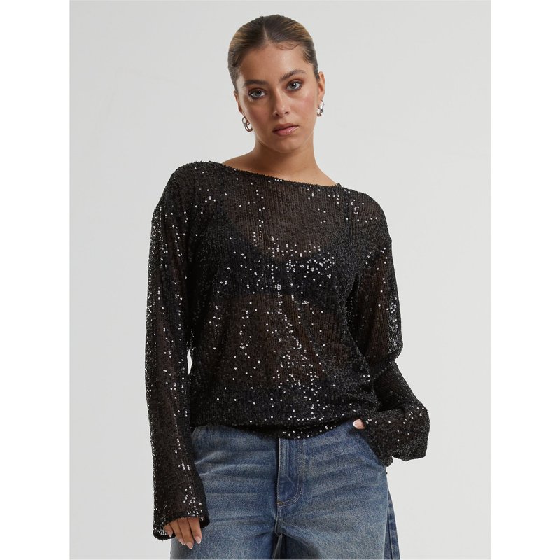 Urban Classics Ladies Sequins Longsleeve