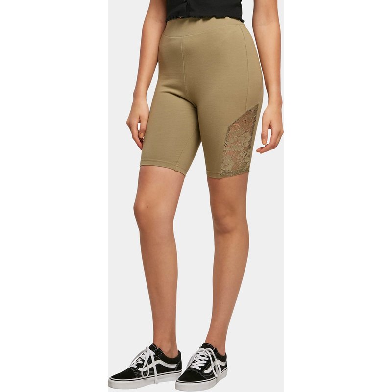 Urban Classics Ladies High Waist Lace Inset Cycle Short